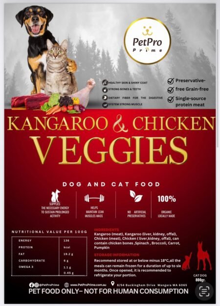 Kangaroo,Chicken & Veggies