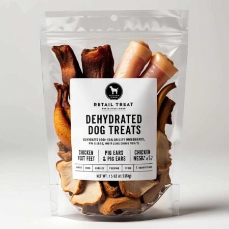 Mix of dehydrated dog treats 135 gr.